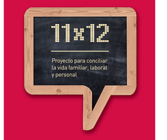 Cartelu del Programa 11x12 del conciliación familiar