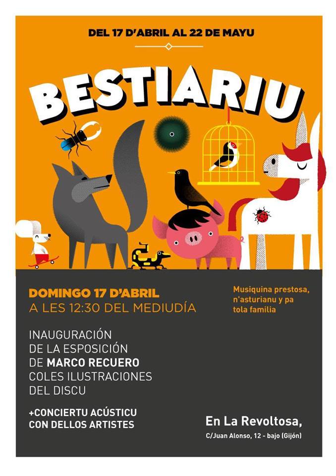 Cartelu de la esposición Bestiariu