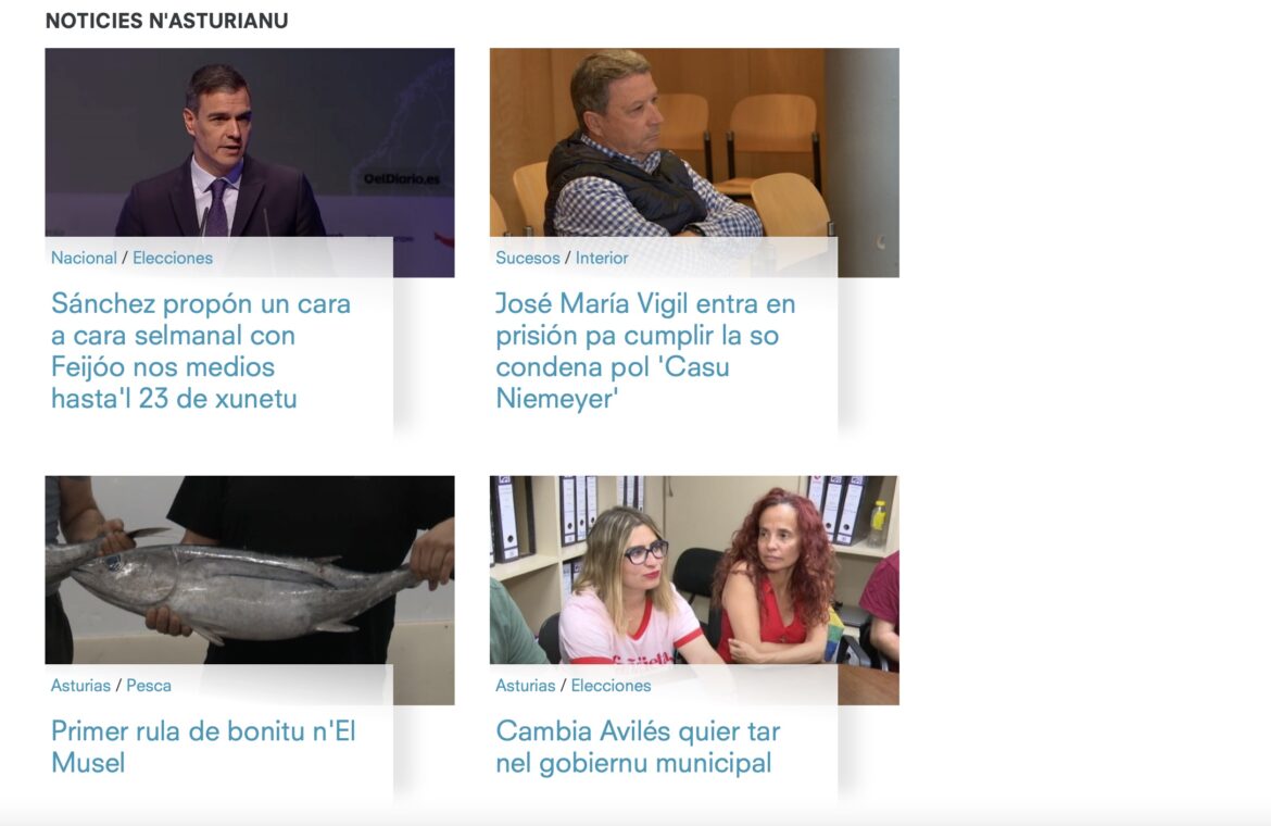 Noticies n'asturianu na web de la RTPA